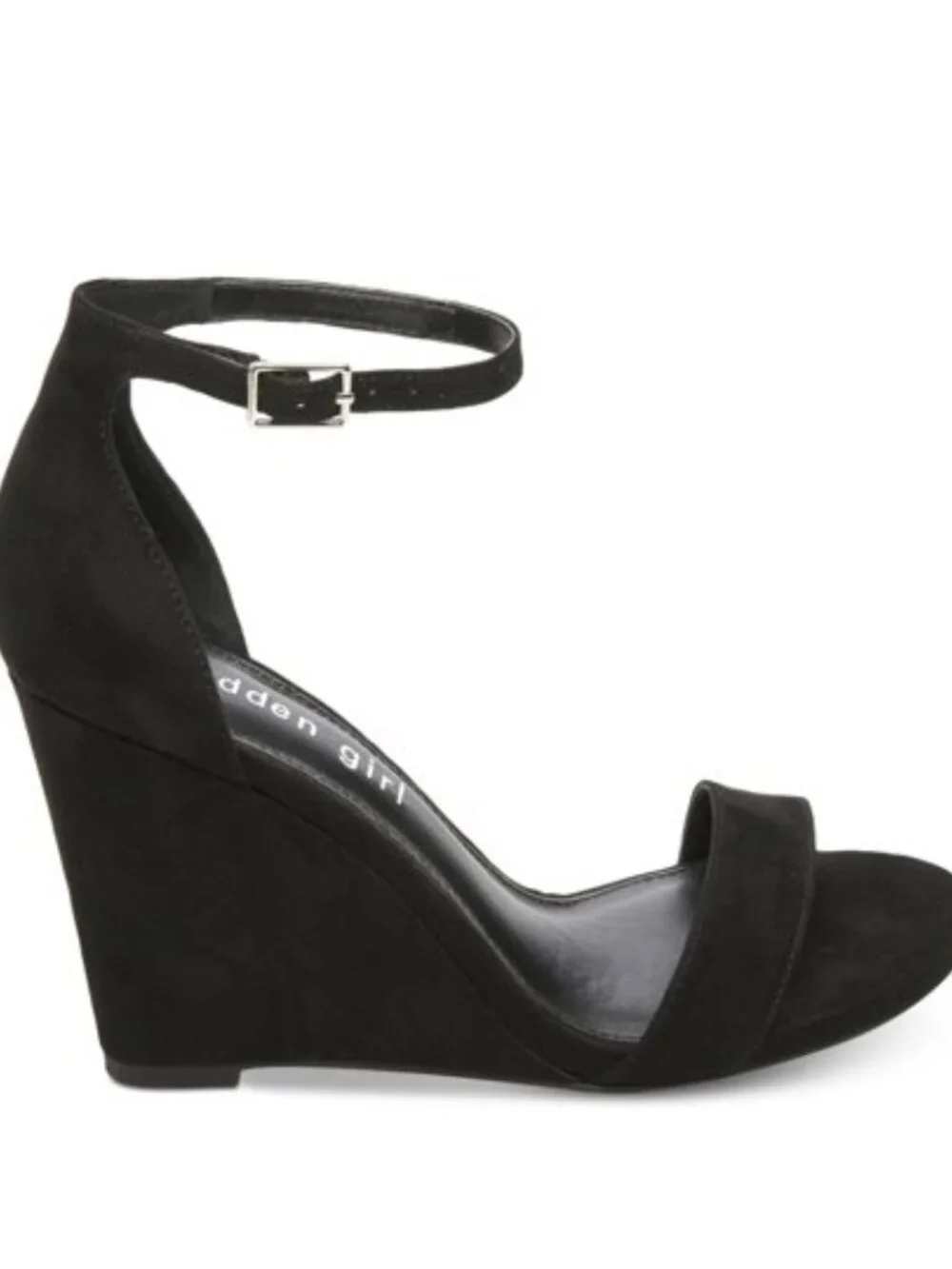 MADDEN GIRL Dress Wedge Heel BLACK 8.5 Fabulous ALMOST LIKE NEW SHOES